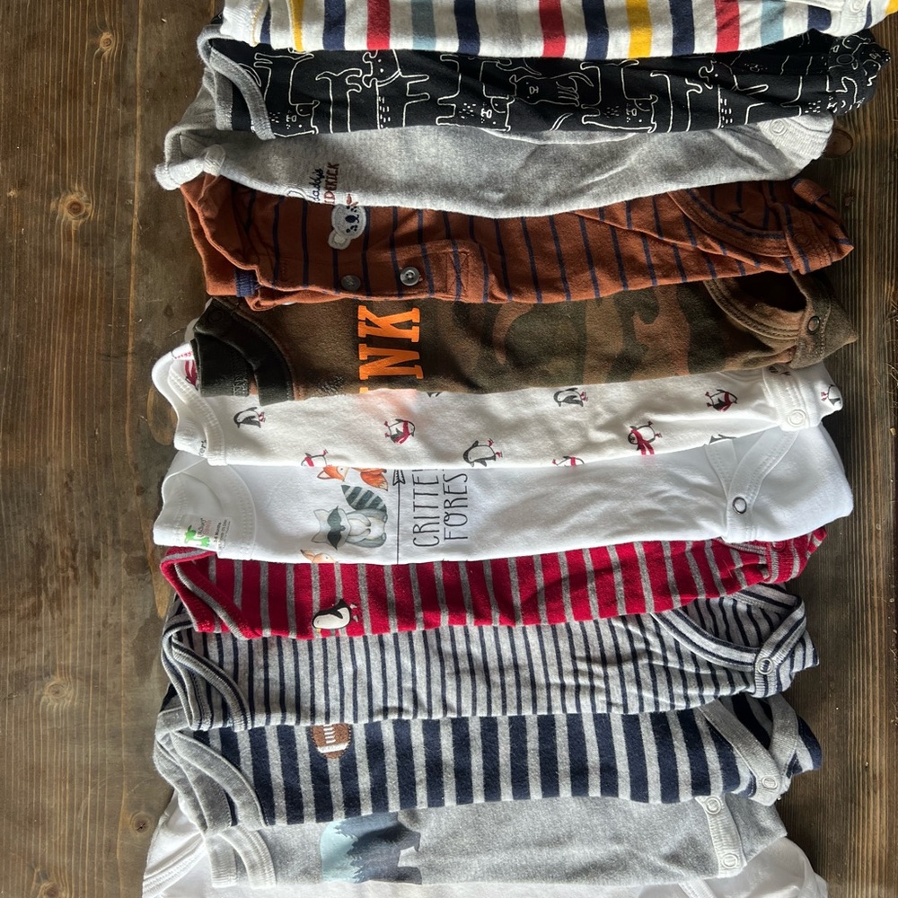 Baby Boy 6 month long sleeved onesie lot